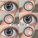 Eyeshare Softlens Wusu Black Brown Warna 14.2MM Lensa Kontak Natural Softlen