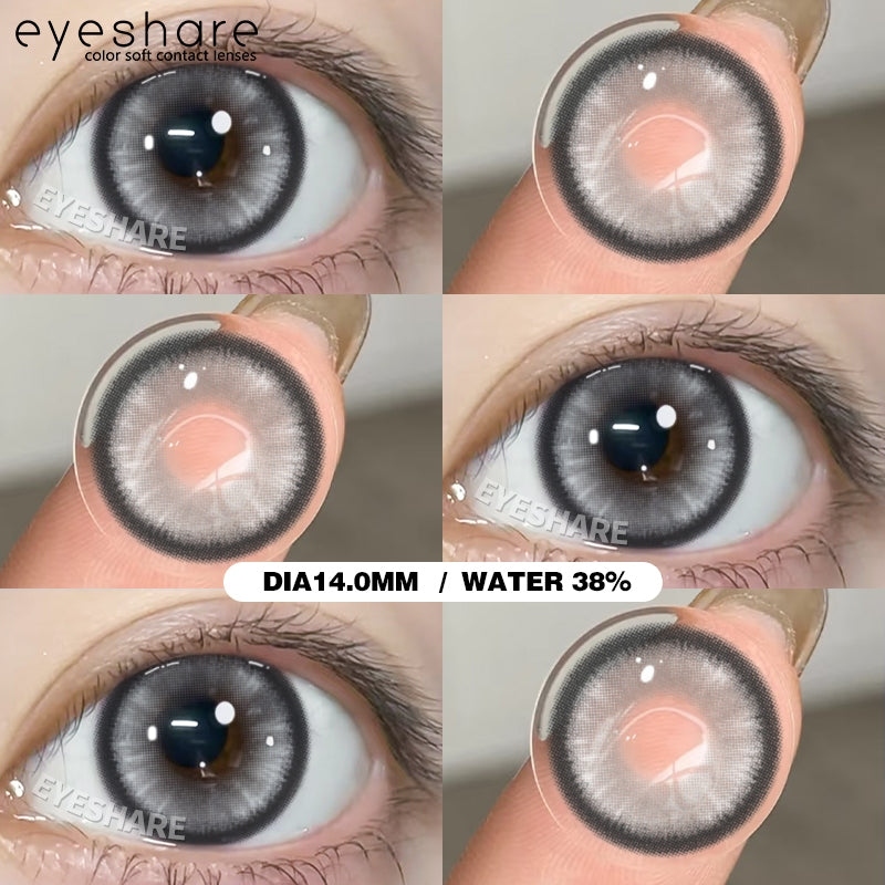 Eyeshare Softlens Wusu Black Brown Warna 14.2MM Lensa Kontak Natural Softlen