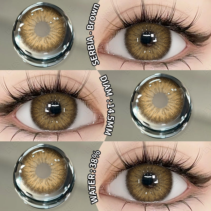 Eyeshare Softlens Wusu Black Brown Warna 14.2MM Lensa Kontak Natural Softlen