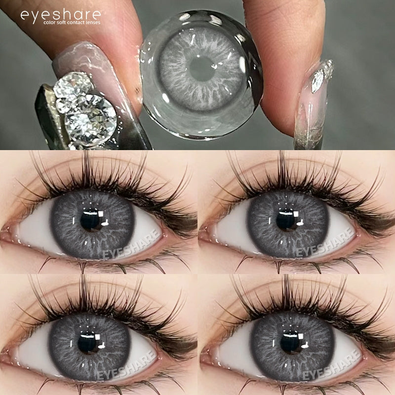 Eyeshare Softlens Wusu Black Brown Warna 14.2MM Lensa Kontak Natural Softlen