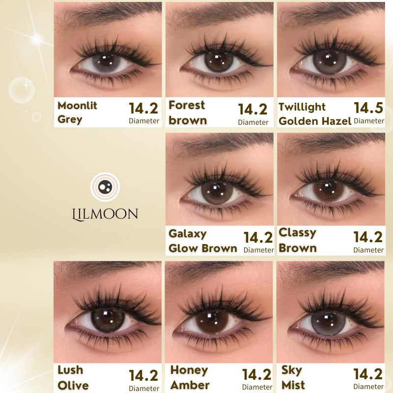 [Fuji Favorite] Lilmoon Softlens Kualitas Jepang softlens minus (0,00 sampai -8.50) natural contact softlens/softlens warna/Lensa kontak/Japan lens/Lensa minus/softlens brown/Grey