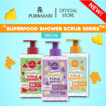 [3pcs] Purbasari Superfood Shower Scrub Series / Sabun Mandi