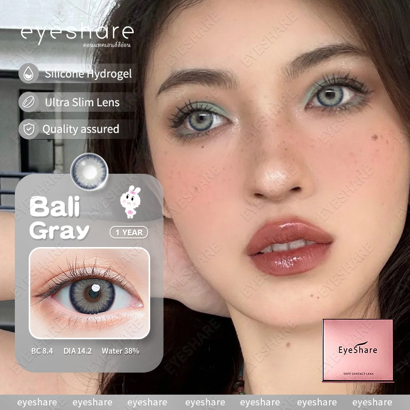 Eyeshare Softlens Minus (0.00~-7.00) Venice Gray 1Pasang Lensa Kontak Minus Softlens Gray
