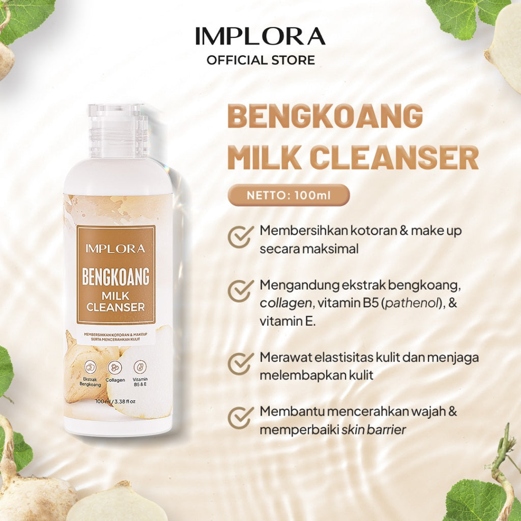 Implora Bengkoang Cleanser Series | Micellar water bengkuang pembersih wajah | Mencerahkan dan Melembapkan Kulit