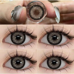 Eyeshare Gray Lensa Kontak 1Pasang 14.5mm Soflen Soflens Big eye Contact lens