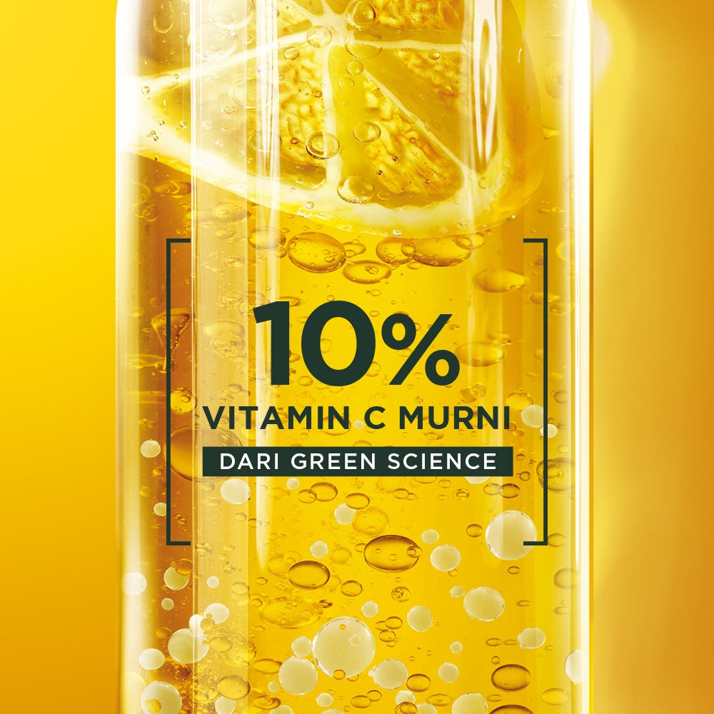 GARNIER Serum Bright Complete Overnight PURE VITAMIN C Serum 15ml 30ml - Skincare Mencerahkan Wajah Vitamin C Cocok untuk semua jenis kulit Serum Malam