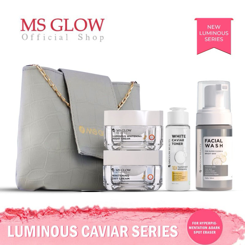 MS GLOW PAKET WAJAH  bonus produk & pouch
