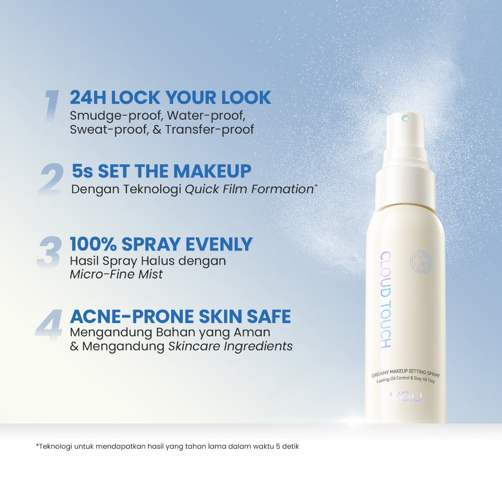 YOU Cloud Touch Dreamy Makeup Setting Spray Makeup + CT Skin Tint Bundle