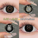 0.00 ~-8.00 Magister Softlens Minus 14.5m Lensa Kontak Minus Lensa Mata Besar Coklat Hitam 6 bulan 1 pasang