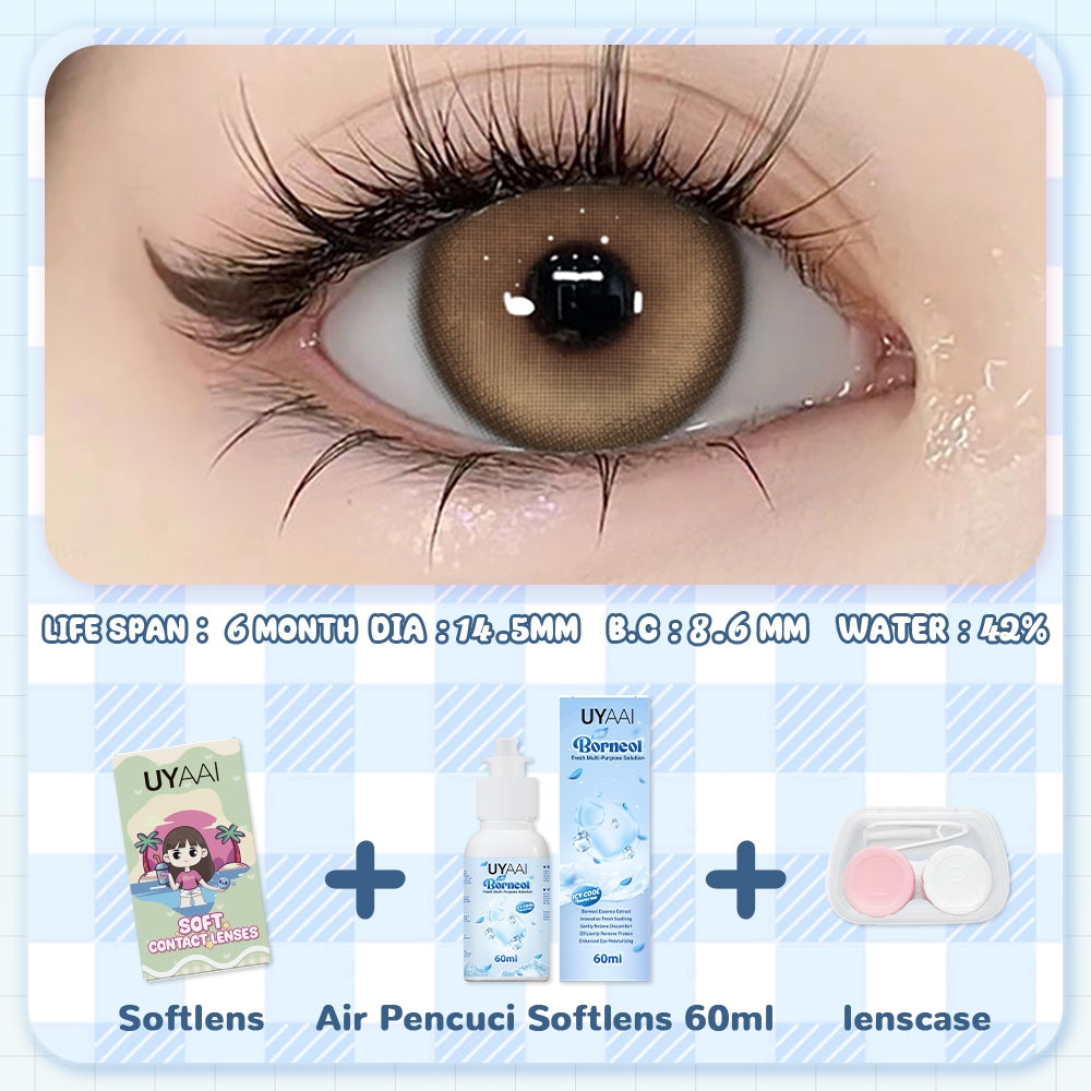 [COD] Colorvista Softlens 3 Item Paket kombinasi (1* Softlens +Air Pencuci Softlens 120ml+lenscase)