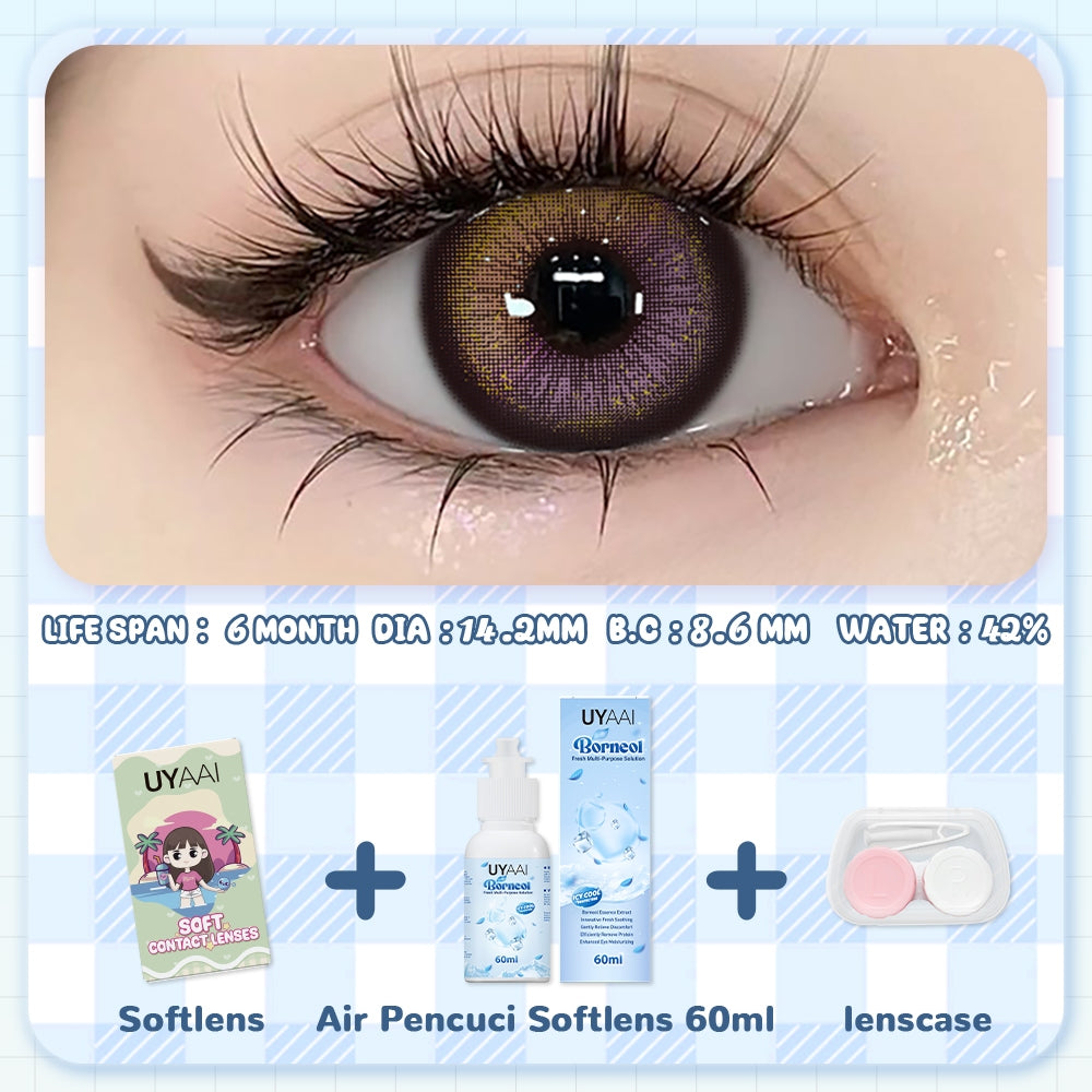 [COD] Colorvista Softlens 3 Item Paket kombinasi (1* Softlens +Air Pencuci Softlens 120ml+lenscase)