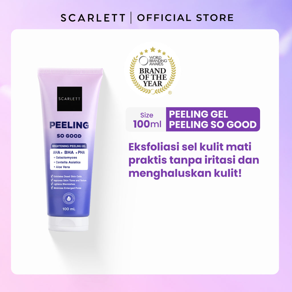 SCARLETT Peeling Gel Peeling So Good Perawatan Wajah Eksfoliasi Ringan untuk Sensitive Skin [ Scrub Wajah ]  AHA BHA PHA dan Centella Asiatica