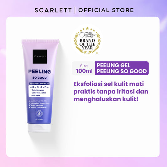 SCARLETT Peeling Gel Peeling So Good Perawatan Wajah Eksfoliasi Ringan untuk Sensitive Skin [ Scrub Wajah ]  AHA BHA PHA dan Centella Asiatica