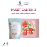 Noera Collagen Drink Strawberry With Birdnest and Safron Extract Improved Formula | Minuman Kolagen Pencerah Badan | Premium Collagen Drink | Colagen Beauty | Noera Kolagen Drink |  Whitening Booster