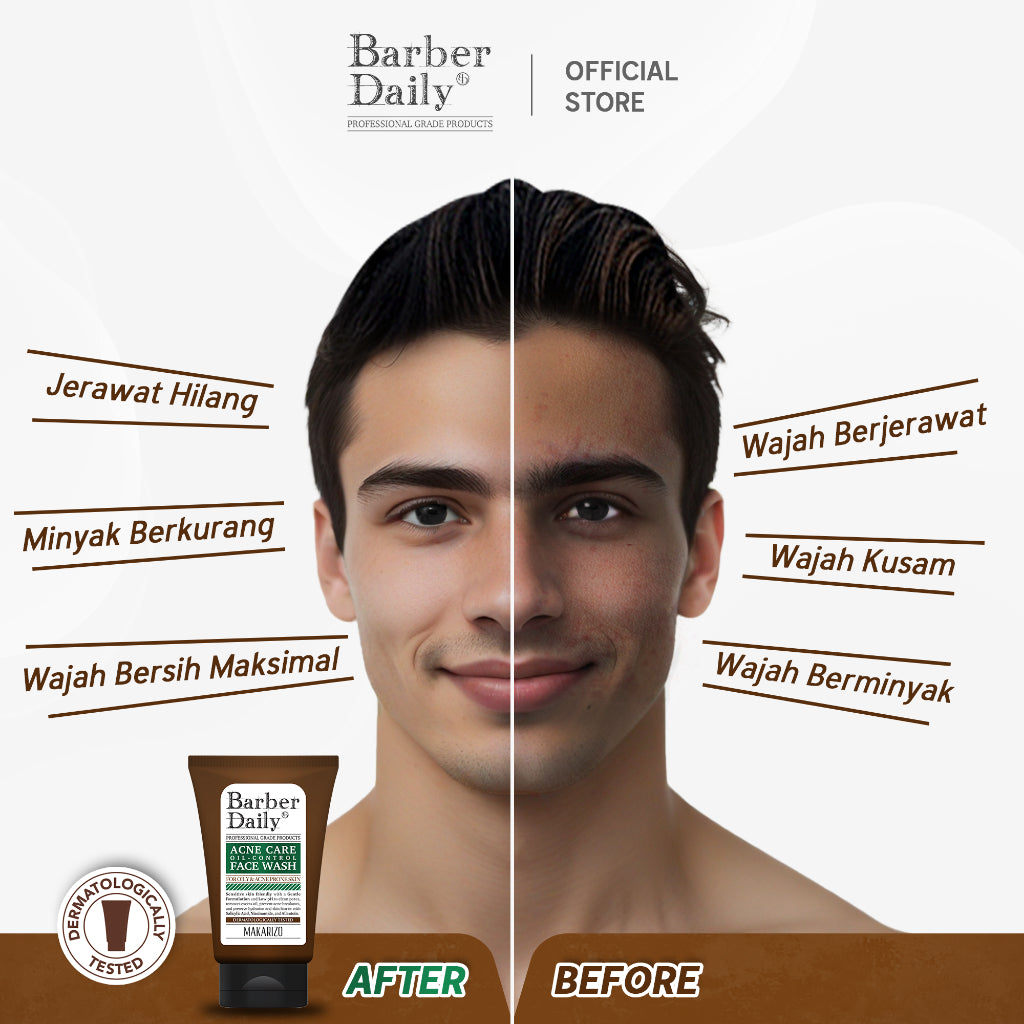 Barber Daily Acne Care & Oil Control Face Wash 100mL