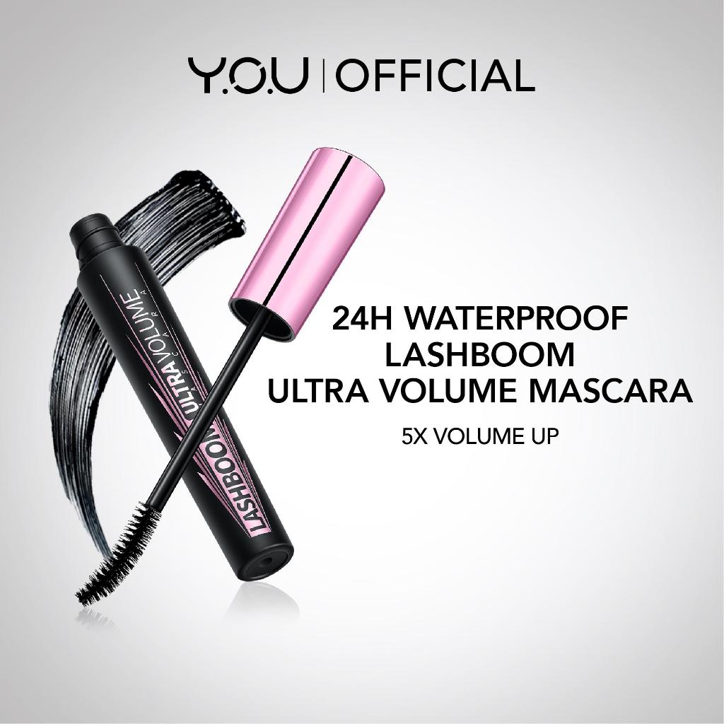 YOU Lashboom Ultra Volume Mascara Maskara Waterproof Tahan 24 Jam Lash Lift Kosmetik Mata