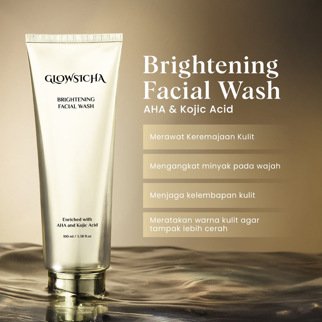 [FREE 2pcs Perfume] Glowsicha Bundle 4in1 Facial Wash + Night Jelly Booster + Day Cream + Sunscreen