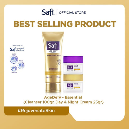 SAFI - Age Defy - Essential (Cleanser 100gr, Day & Night Cream 25gr)