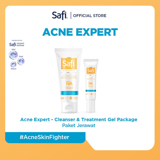 SAFI - Acne Expert - Cleanser & Treatment Gel Package - Paket Jerawat
