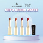 [ISI 4] Purbasari Lipstick Color Matte [Lebih Banyak Lebih Hemat] Matte Tahan Lama Pigmentasi Tinggi Ringan