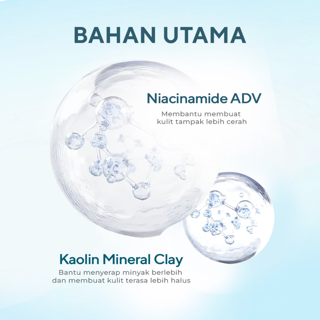 WARDAH Lightening Blue Clay Mask 50 g - Masker Wajah dengan Advanced Niacinamide dan Kaolin Mineral Clay - Efektif Mencerahkan Kulit Glowing - Nyaman Saat Aplikasi dan Memberikan Efek Cooling - Semua Jenis Kulit - Skincare