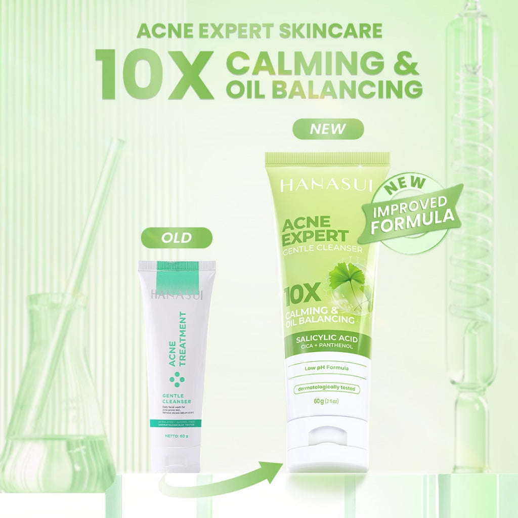 Hanasui Acne Expert Gentle Cleanser  Sabun Busa Lembut Mengurangi Jerawat Tanpa Rasa Ketarik - Salicylic Acid Centella Panthenol