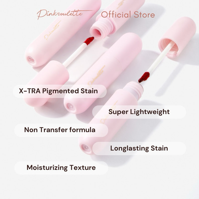 Bundling Jolly Tint PinkRoulette - Lip Tint Stain with Serum | Liptint Pigmented, Tahan Lama up to 12 Jam | Liptint PinkRoulette