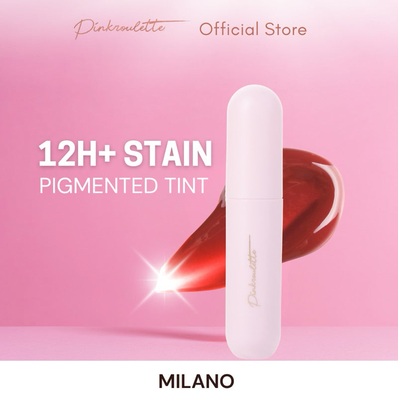 Jolly Tint PinkRoulette - Lip Tint Stain with Serum | Liptint Pigmented, Liptint Tahan Lama up to 12 Jam | Liptint PinkRoulette