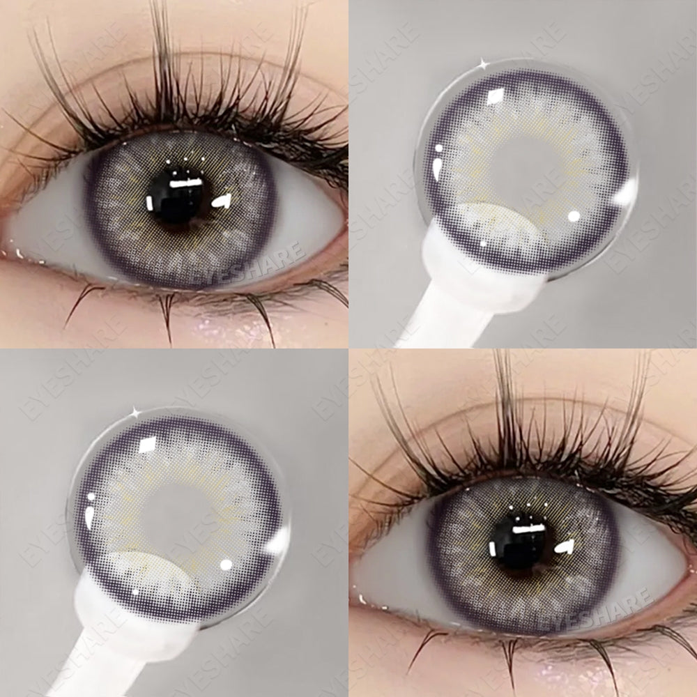 Eyeshare Gray Lensa Kontak 1Pasang 14.5mm Soflen Soflens Big eye Contact lens