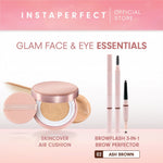 Instaperfect Glam Face & Eye Essentials Bundle (Skincover Air Cushion + Browflash 3-in-1 Brow Perfector)
