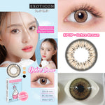 Exoticon Softlens K-POP Series Ochre Brown | Ash Grey | Soflens Korea | Soflens Big Eyes