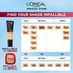 L'Oreal Paris Infallible 24h Fresh Wear Powder Foundation High Coverage, Fresh and Matte Finish Makeup - 9gr (Bedak Matte Tahan 24 Jam)
