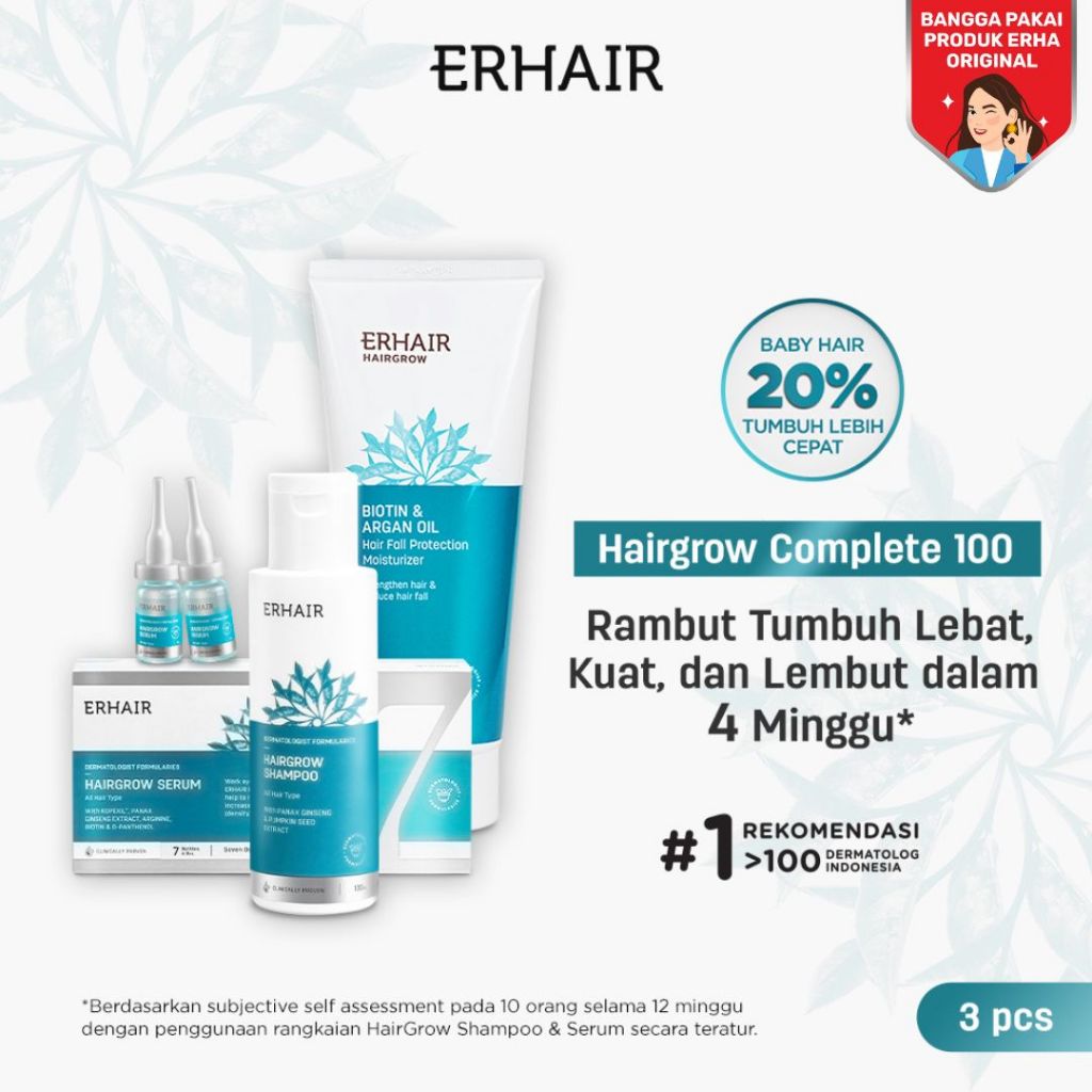 ERHAIR Bundle ERHAIR Hairgrow Perawatan Rambut - Bundle Untuk Kerontokan Berlebih