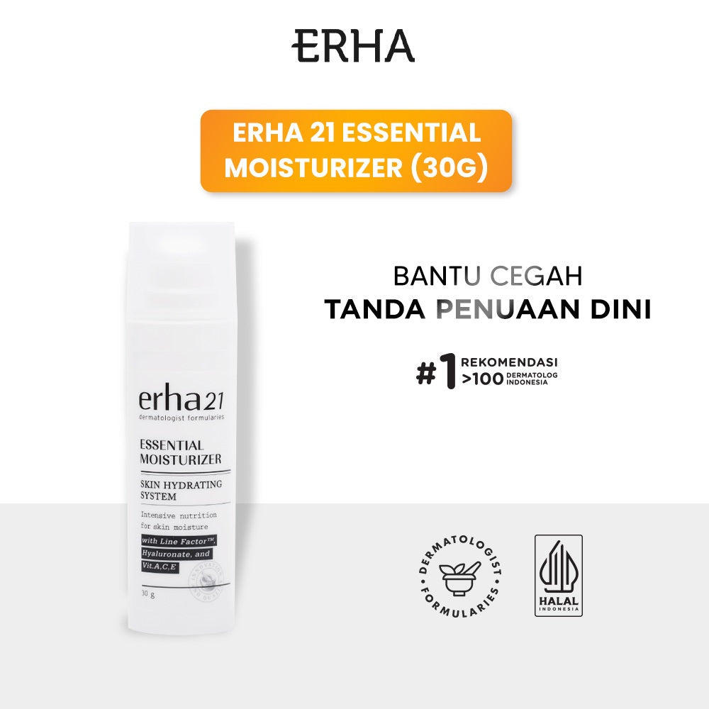 ERHA Essential Moisturizer 30g - Pelembab Wajah Anti Penuaan Untuk Semua Jenis Kulit