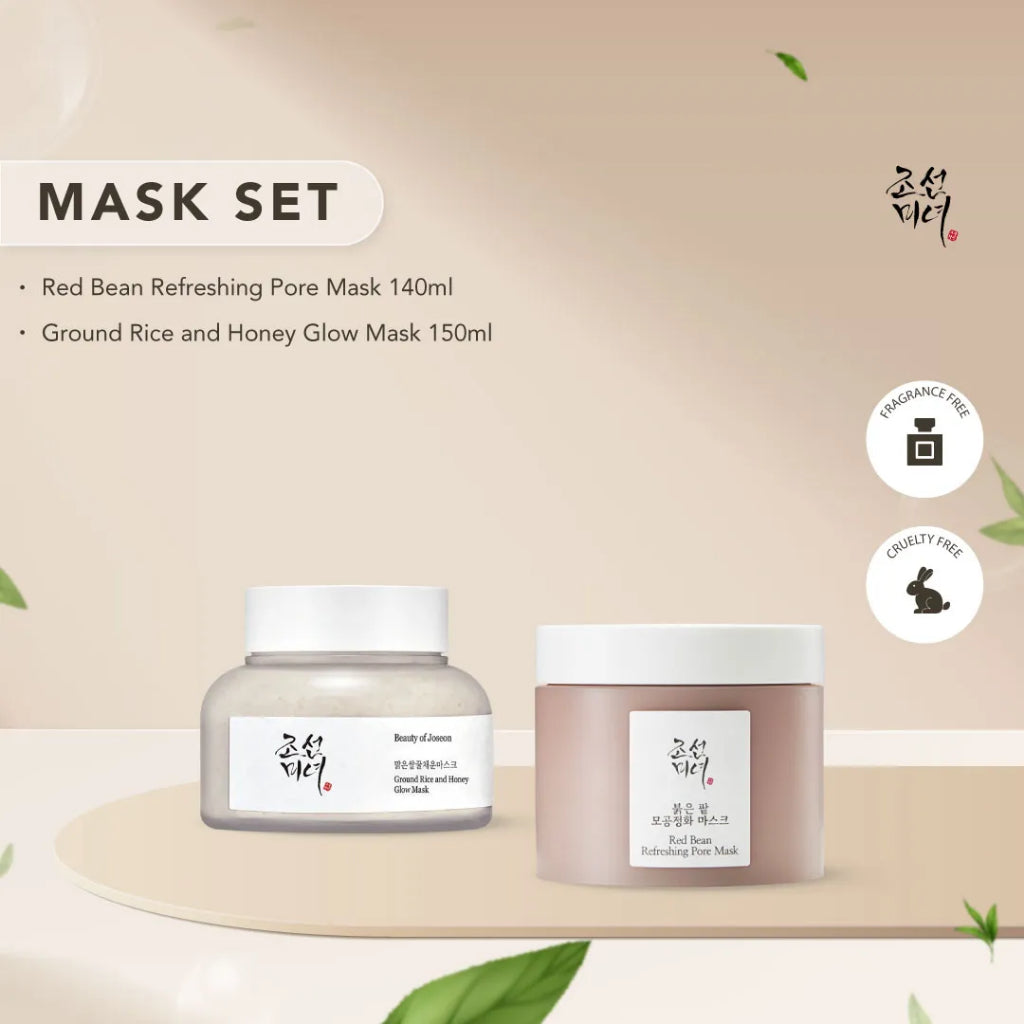 Beauty of Joseon Mask Set [Ground Rice and Honey Glow Mask + Red Bean Refreshing Pore Mask]