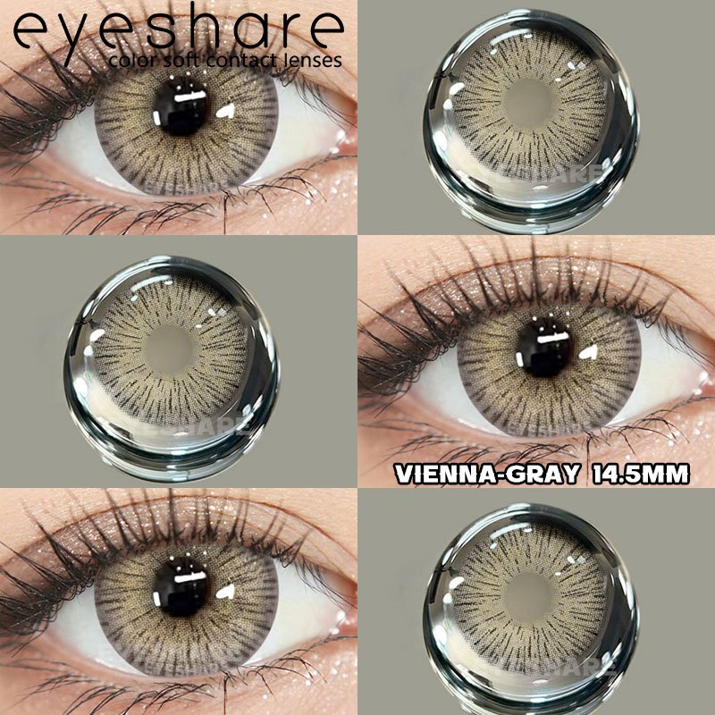 Eyeshare Softlens Blue Big Eyes 14.5mm 14.2mm 1Pasang Soft Lensa Kontak Soflen Blue