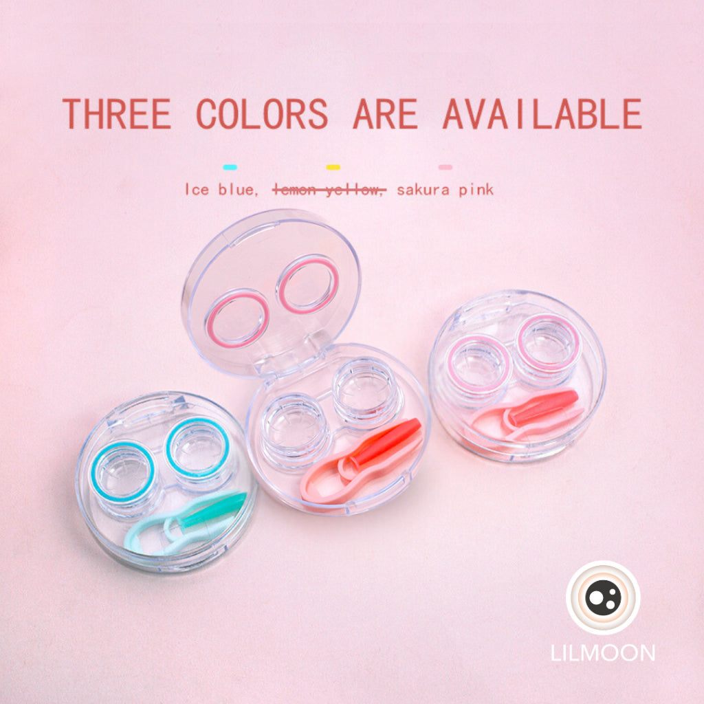 ColorPop Lens Care Kit | Kotak Softlens | Wadah Lensa Kontak | Travel Kit Transparant Soflens | Case Softlen Bening + Jepitan
