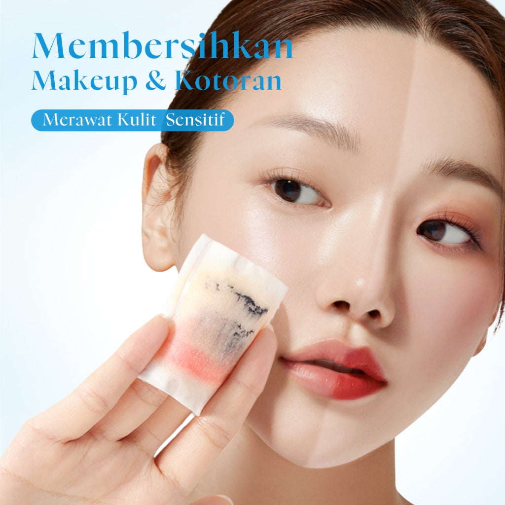GLAD2GLOW Tremella Panthenol Sensitive Care Micellar Water-300ml Pembersih Wajah Make Up Remover Cleansing Water Membersihkan makeup waterproof dan kotoran Menenangkan dan menghidrasi kulit Tidak terasa lengket setelah membersihkan g2glow official store