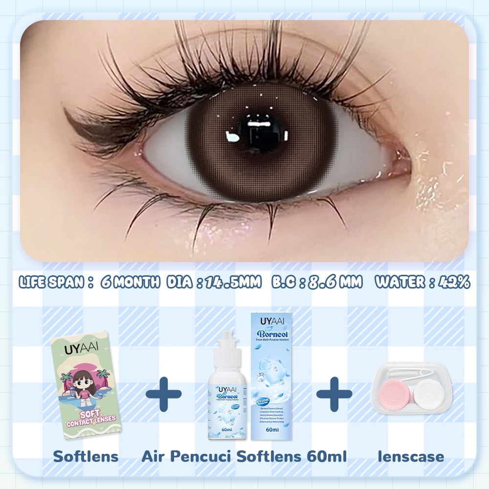 [COD] Colorvista Softlens 3 Item Paket kombinasi (1* Softlens +Air Pencuci Softlens 120ml+lenscase)