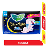 Laurier Relax Night Pembalut Wanita Wing Malam 30 cm 16 pcs / 8 Pcs / 24 pcs