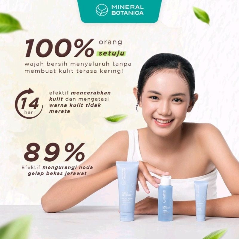 [ BELI BANYAK LEBIH MURAH ] Mineral Botanica First Defense Facial Foam Brightening - Pembersih Wajah yang mencerahkan dari Mineral Botanica