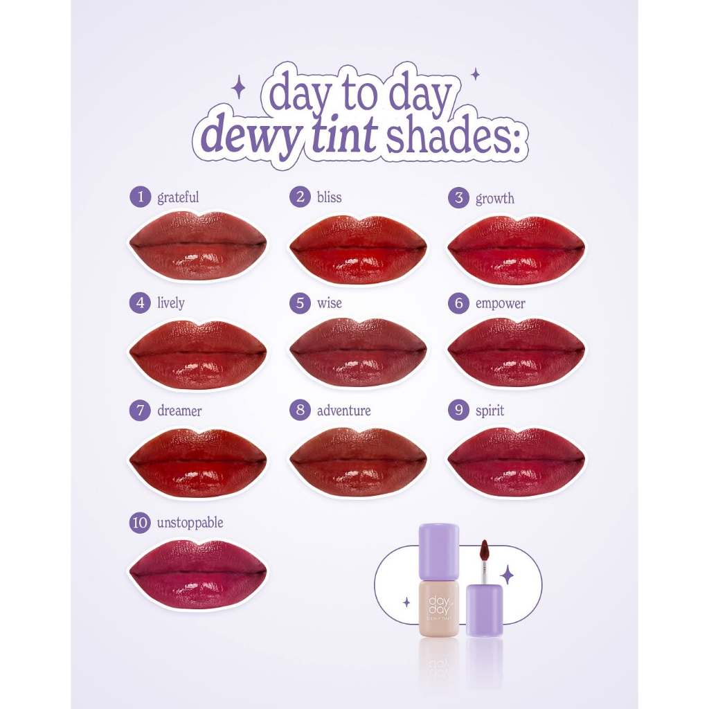 Implora Day to Day Series Dewy Tint | Gloss Liptint Lipstick Bibir