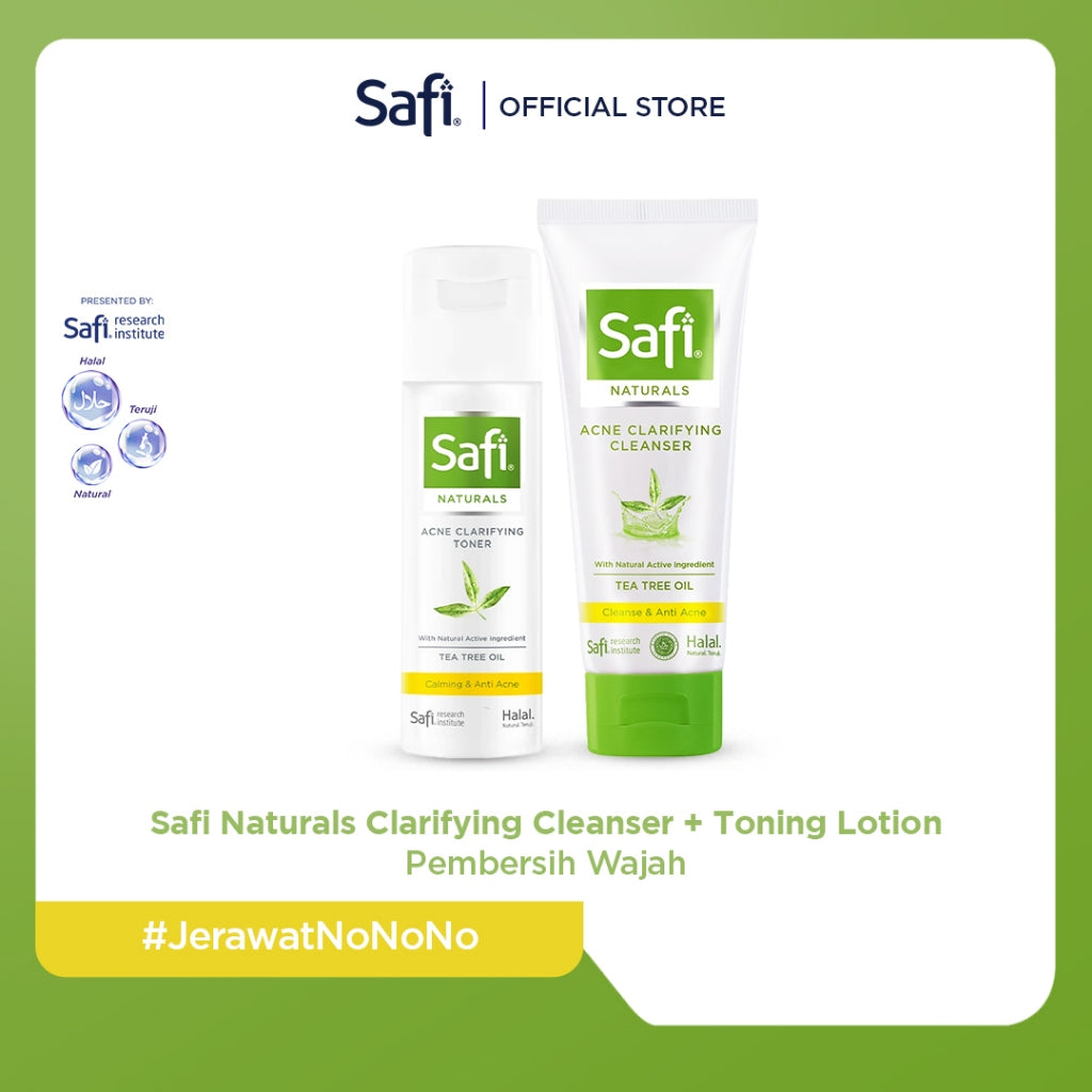 Safi Naturals Clarifying Cleanser + Toning Lotion - Pembersih Wajah