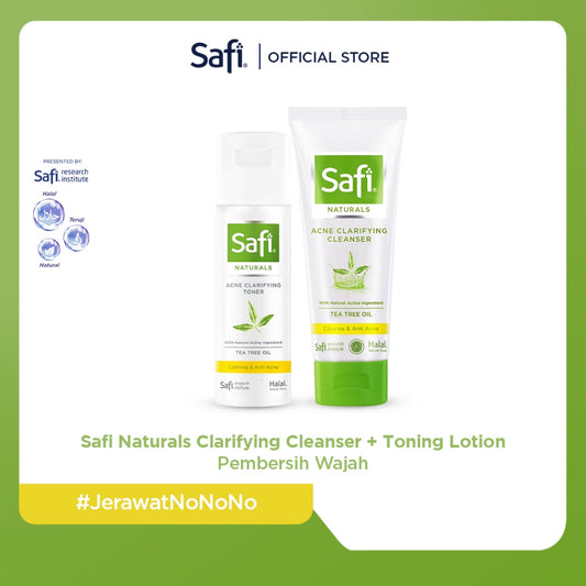 Safi Naturals Clarifying Cleanser + Toning Lotion - Pembersih Wajah