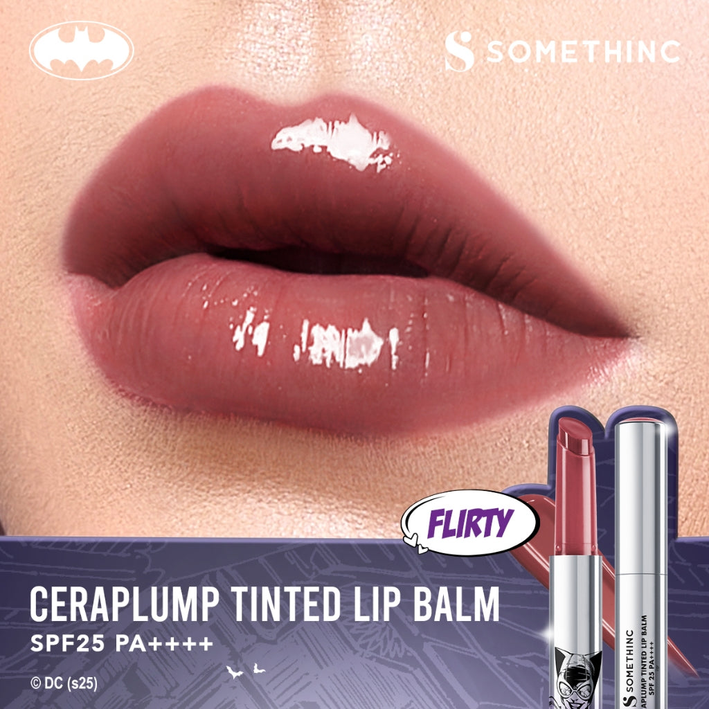 SOMETHINC Batman Series - Ceraplump Tinted Lip Balm, Low pH Gentle Jelly Cleanser, Tipsy Lashlift Mascara, Holyshield! Sunscreen Gel, Forever Stay Eyeliner, Clay Glowgasm Highlighter, Clay Sculptor Bronzer, Midnight Eyeshadow Palette)
