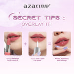 Azarine Shiny Galactic Mattelite Kit [2 PCS] Lipstick Matte with Pigmented Color Lightweight Transferproof Smugeproof Galactic Shine + Lip Gloss Hydrating Plumpy Effect Glittery Look Tahan Lama