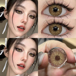 Eyeshare Gray Lensa Kontak 1Pasang 14.5mm Soflen Soflens Big eye Contact lens
