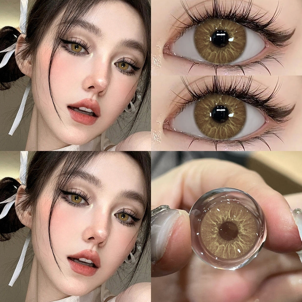 Eyeshare Gray Lensa Kontak 1Pasang 14.5mm Soflen Soflens Big eye Contact lens