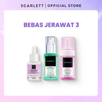 SCARLETT Paket Basic Skincare Cleanser + Moisturizer + Serum + Sunscreen Mencerahkan Wajah Menghilangkan Jerawat
