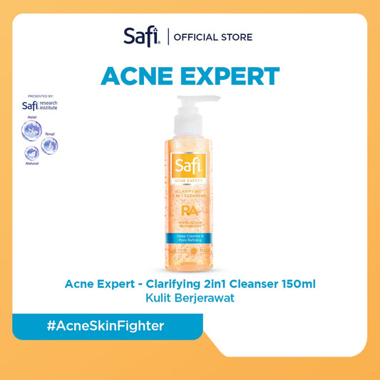 SAFI - Acne Expert - Clarifying 2in1 Cleanser 150ml - Kulit Jerawat